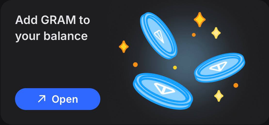 Add GRAM to your balance